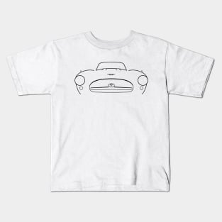 Jensen 541R 1950s British classic car black outline graphic Kids T-Shirt